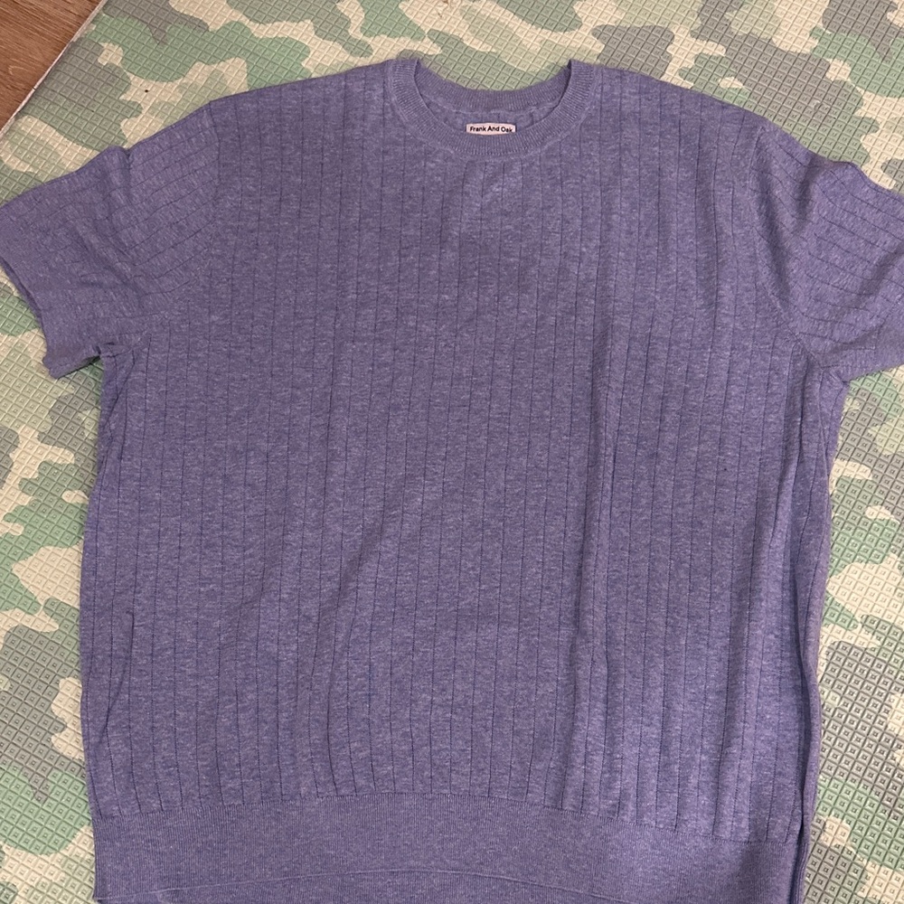 Blue Cashmere Short Sleeve T